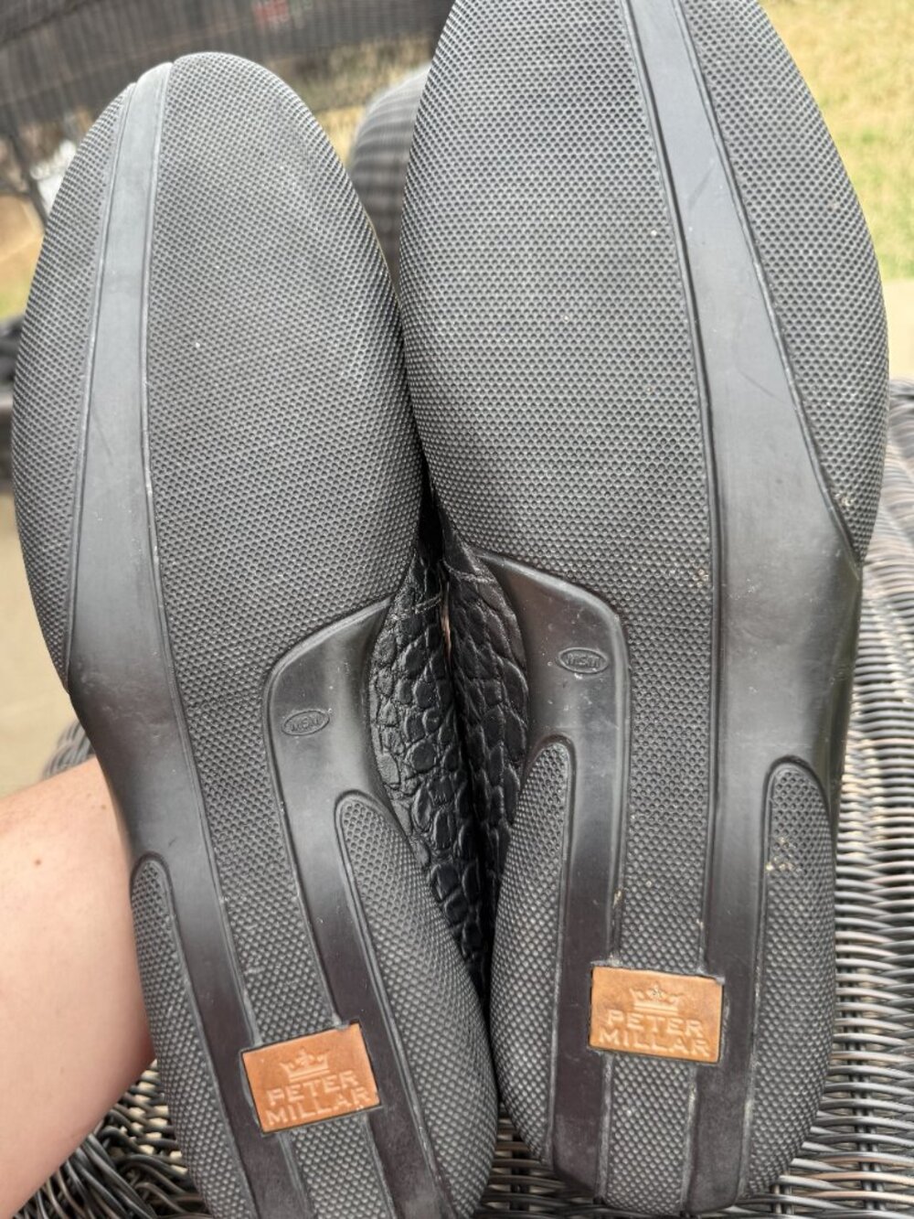 Peter Millar Men's Black Crocodile-Embossed Leather Bit Loafers Size 13M - Picture 5 of 7